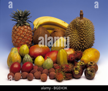 Collection de fruits tropicaux Banque D'Images