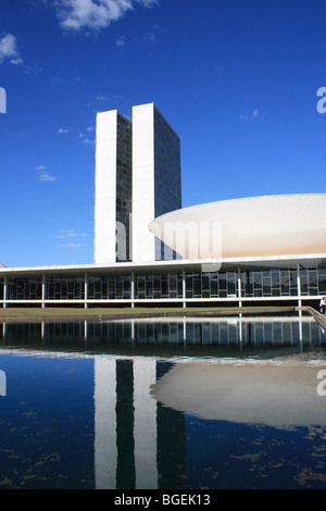 Congrès national, Brasilia, Brésil Banque D'Images