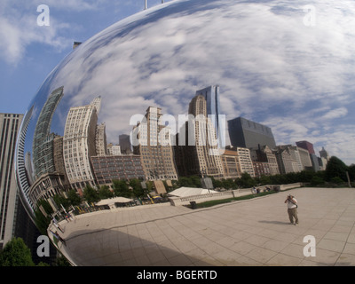 Elk 1015 Illinois Chicago Millennium Park Plaza ATT Cloud Gate Banque D'Images