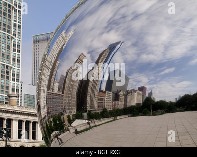 Elk 1016 Illinois Chicago Millennium Park Cloud Gate ATT Plaza Banque D'Images