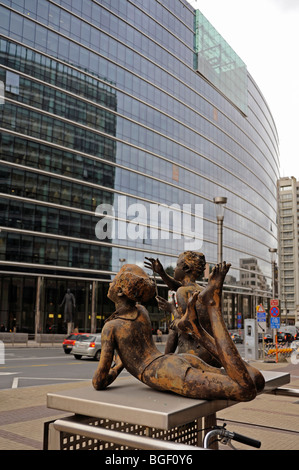 Commission européenne, Bruxelles Quartier Européen,rue de la Loi, la Belgique Banque D'Images