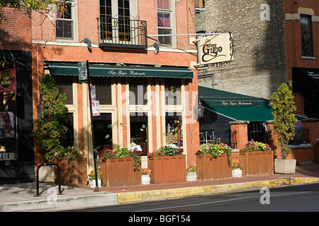 Topo Gigio Ristorante sur N. Wells Street, dans la vieille ville de Chicago triangle Banque D'Images