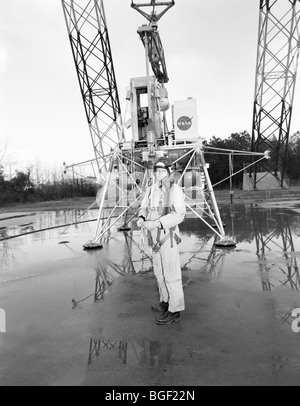 Neil Armstrong à l'installation de recherche atterrissage lunaire, Langley, USA Banque D'Images