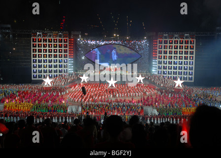 Les célébrations de la fête nationale, le 9 août 2009, Marina Bay, Singapour Banque D'Images