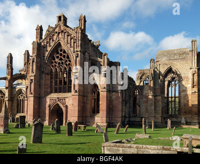 Abbaye de Melrose, en Écosse Banque D'Images