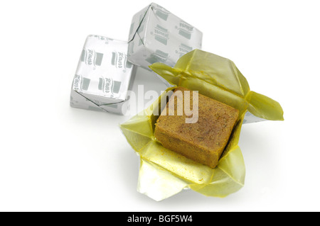 Cubes de bouillon de volaille / Banque D'Images