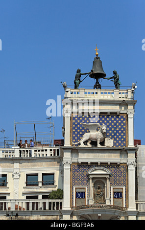 La tour de l'horloge, Venise, Vénétie, Italie Banque D'Images