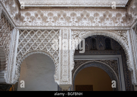 Le Patio de las Muñecas (la Cour des poupées), l'Alcazar, Séville, Andalousie, Espagne Banque D'Images