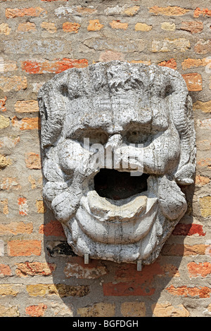 La sculpture médiévale, Torcello, Venise, Vénétie, Italie Banque D'Images