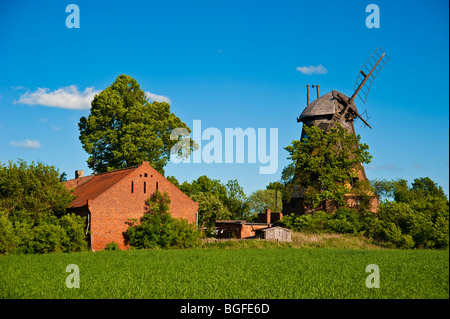 Pour le pompage de l'eau au moulin, Palczewo Palschau en Pologne | Windmühle, Polen Banque D'Images