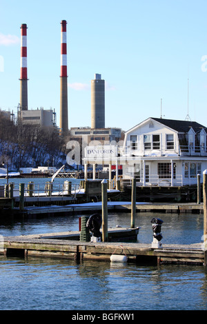 Port Jefferson harbor, Long Island, NY Banque D'Images
