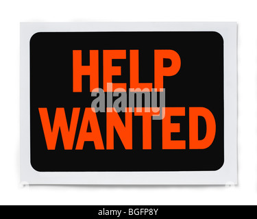 Help Wanted Sign Banque D'Images