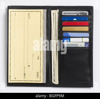 Porte-carte de crédit chéquier Billfold wallet Banque D'Images