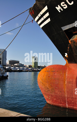 MSC Shirley Cargo Navire amarré, Puerto de Las Palmas, Grande Canarie, Las Palmas de Gran Canaria, Îles Canaries, Espagne Banque D'Images