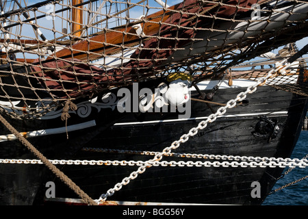 Vieux navires à voile à Faaborg harbour, Danemark Banque D'Images