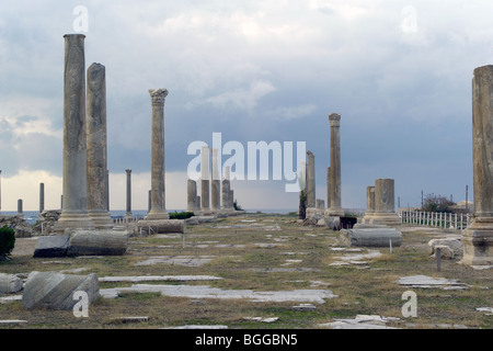 Ruines romaines et Byzantines, Al-Mina, Site archéologique de Tyr, Liban Banque D'Images