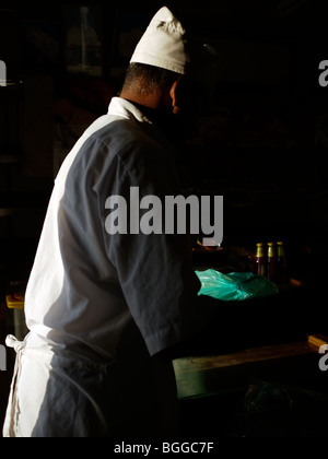 Baker en Oman bakery Banque D'Images