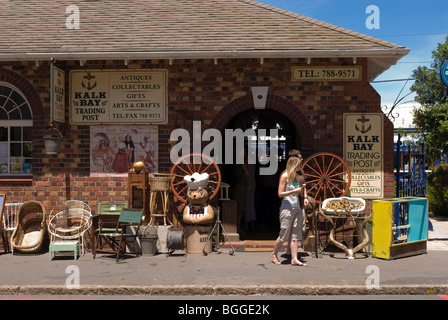 Le poste de traite à Kalk Bay, dans la région de Western Cape, Afrique du Sud. Banque D'Images