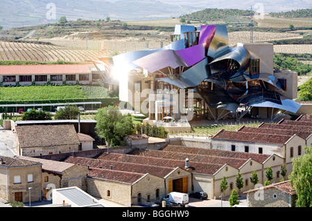 Hôtel Marques de Riscal Winery, Elciego, Espagne, high angle view Banque D'Images