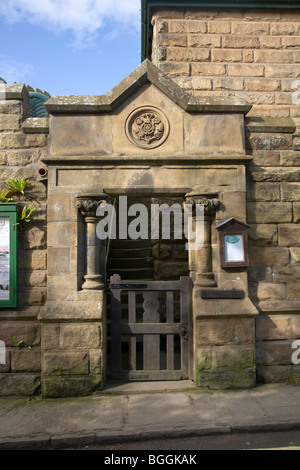 Fyling Thorpe Royaume-uni Angleterre GO Robin Hoods Bay Stone Gate passerelle Banque D'Images