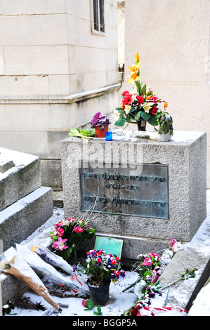 Pere Lachaise tombe de Jim Morrison Banque D'Images