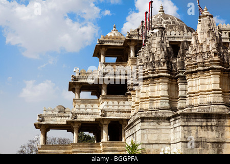 Adinath Jain temple dans l'état du Rajasthan en Inde Banque D'Images