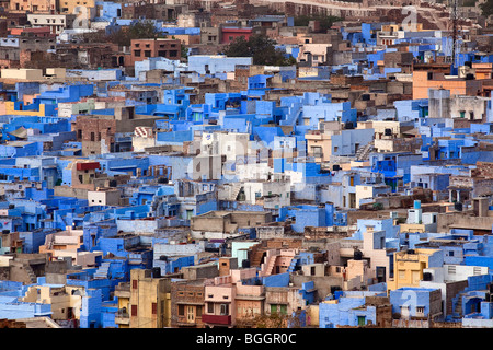 Blue House dans la belle ville de Jodhpur au Rajasthan en état Banque D'Images