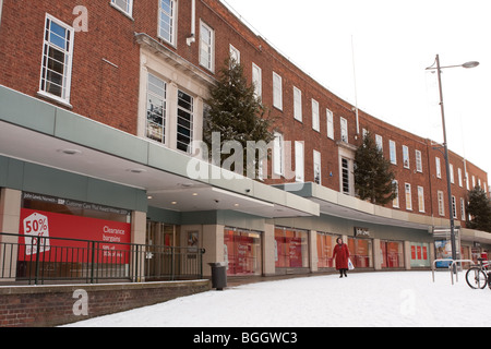 John Lewis Department store - ventes de janvier autour de Norwich dans le dossier de neige de janvier 2010 Banque D'Images