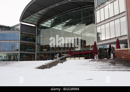 La bibliothèque du millénaire à Norwich - autour de Norwich au Royaume-Uni de neige de début janvier 2010. Banque D'Images