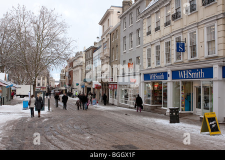 Autour de centre-ville de Norwich (Gentlemans à pied) au Royaume-Uni de neige de début janvier 2010. Banque D'Images