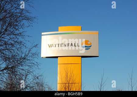 Vattenfall suède signe Banque D'Images