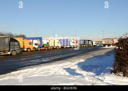 Les Services d'autoroute Woodhall M1. Banque D'Images