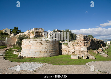 Fortifications de l'ancienne Grèce Eleusis Banque D'Images