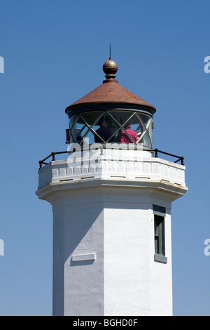 Point Wilson Phare, Port Townsend, Washington, États-Unis Banque D'Images