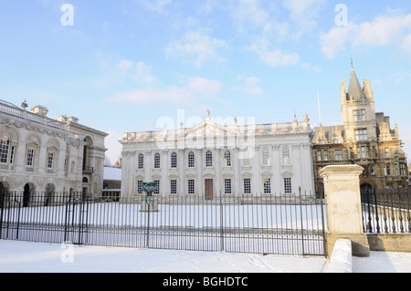 L'Angleterre, Cambridge ; le Sénat maison en hiver Banque D'Images