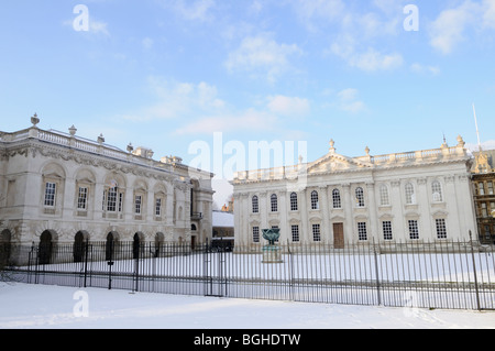 L'Angleterre, Cambridge ; le Sénat maison en hiver Banque D'Images