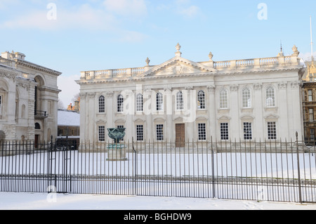 L'Angleterre, Cambridge ; le Sénat maison en hiver Banque D'Images