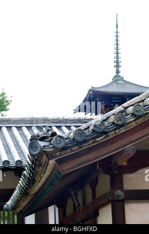 Temple Horyuji. L'un des temples les plus anciens de la préfecture de Nara au Japon. Le Japon. Banque D'Images