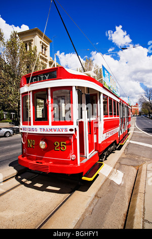 Bendigo Australie Bendigo tramways Vintage / dans la ville de Bendigo régional Victoria en Australie. Banque D'Images