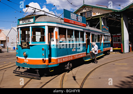 Bendigo Australie Bendigo tramways Vintage / dans la ville de Bendigo régional Victoria en Australie. Banque D'Images