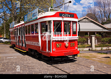 Bendigo Australie Bendigo tramways Vintage / dans la ville de Bendigo régional Victoria en Australie. Banque D'Images