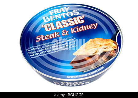 Tin de Fray Bentos steak and kidney pie classique Banque D'Images