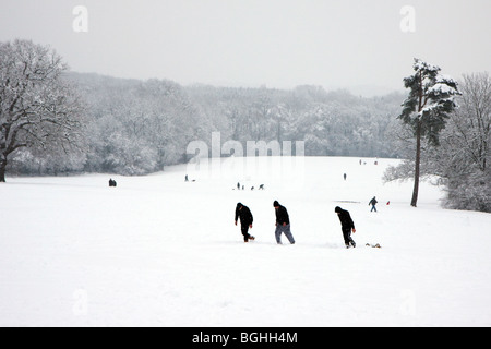 Scène d'hiver dans la région de East Grinstead Banque D'Images