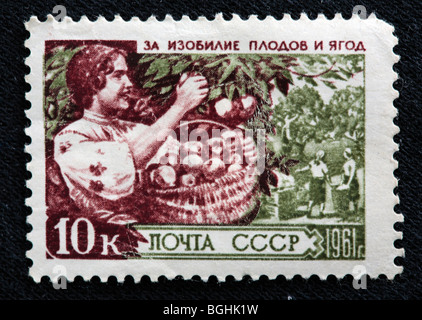 Timbre-poste, URSS, 1961 Banque D'Images