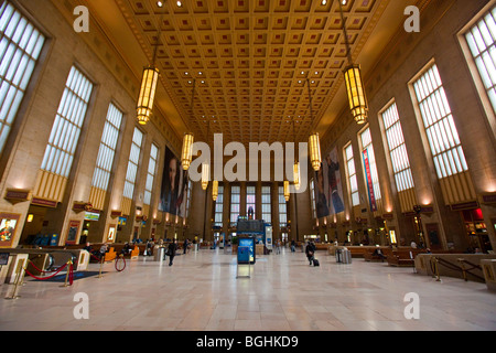 L'intérieur de la station de la 30ème rue à Philadelphie en Pennsylvanie Banque D'Images