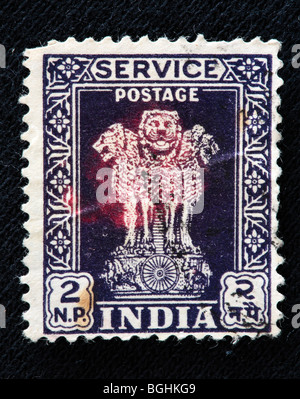 Timbre-poste, Inde Banque D'Images