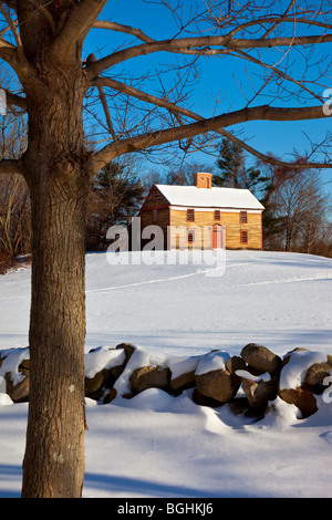 Le Capitaine William Minuteman la Maison des Smith sur la bataille route entre Lexington et Concord, Massachusetts USA Banque D'Images