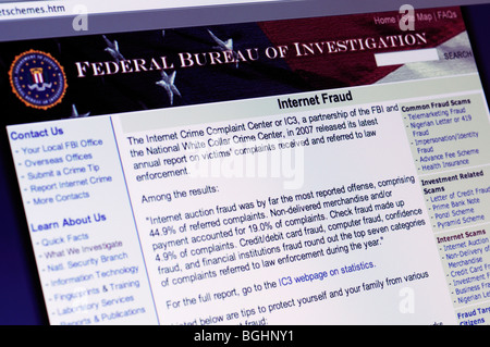 Site Web du FBI Banque D'Images