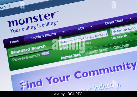 Site Web de Monster Banque D'Images