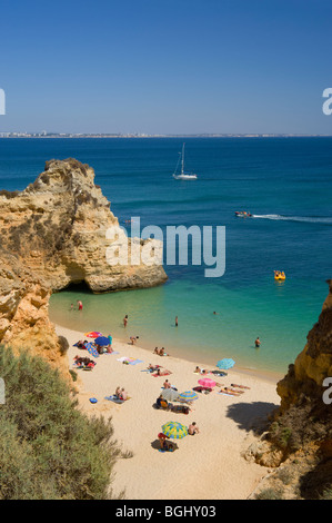 Le Portugal, l'Algarve, Lagos, Praia do plage de Pinhao, Banque D'Images